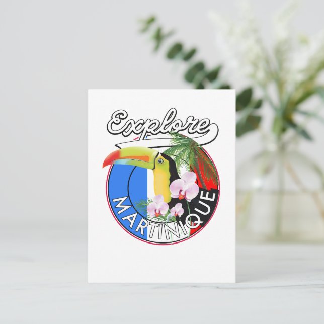 Martinique Travel logotyp Vykort (Stående Fram)