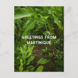 Martinique tropisk trädgård, resa vykort