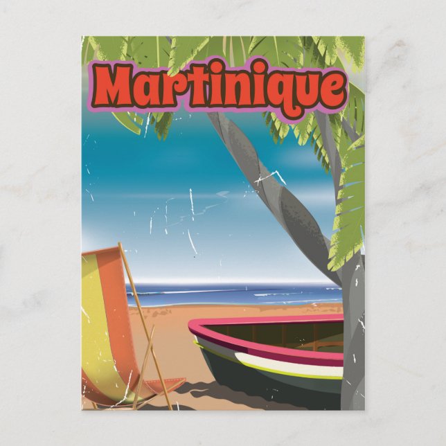 Martinique Vintage resor poster Vykort (Framsida)