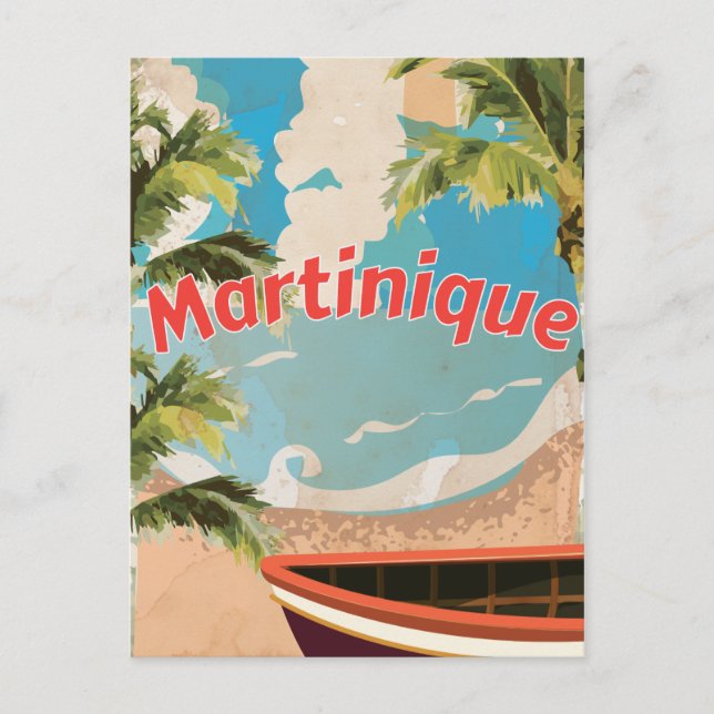 Martinique Vintage-semester Poster Vykort (Framsida)