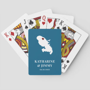 Martinique Wedding Favor Deck of Cards, Karta Casinokort