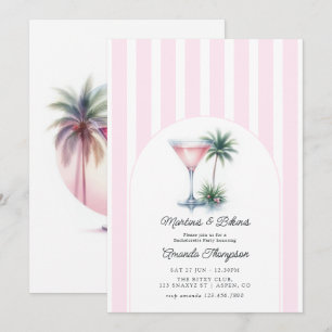 Martinis & Bikinis Tropisk Möhippa Inbjudningar