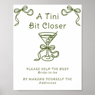 Martinis & Bow Hjälper den upptagna bruden Att kom Poster