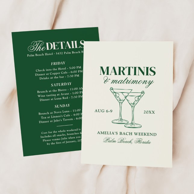 Martinis & Bröllop Möhippa Helg Inbjudningar (Skapare uppladdad)