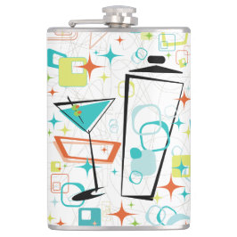 Martinis enGå 8 uns. Vinyl slågen in flaska Fickplunta