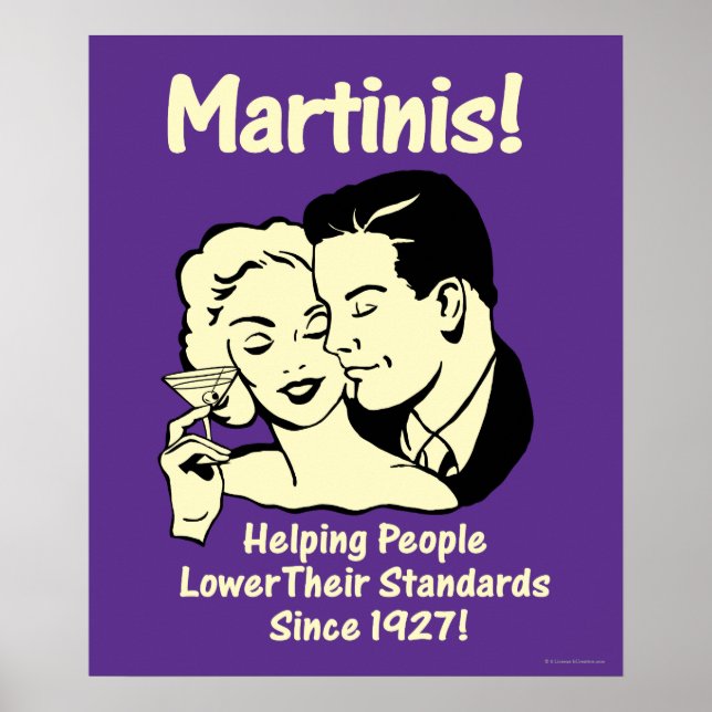Martinis: Hjälper lägre standarder Poster (Framsidan)