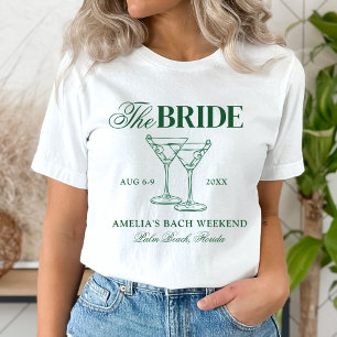 Martinis & Matrimony Bachelorette Bride T Shirt