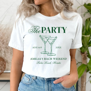 Martinis & Matrimony Bachelorette Party T Shirt