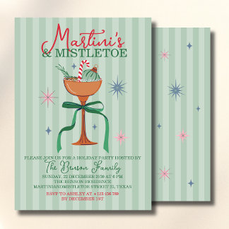 Martini's & Mistletoe Christmas Cocktail event Inbjudningar