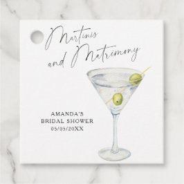 Martinis och äktenskap Bröllopsdusch Gåvor Etiketter