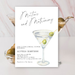 Martinis och äktenskap Bröllopsfest Inbjudningar