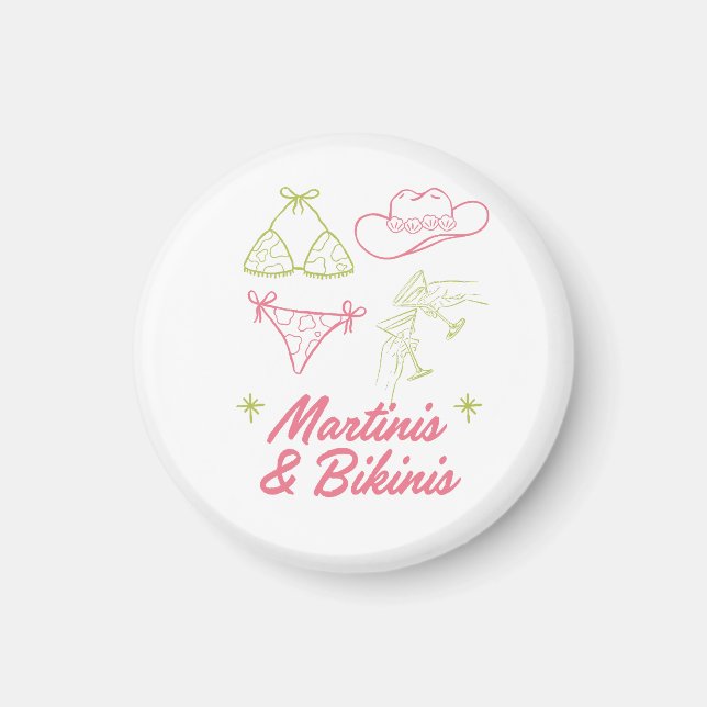 Martinis och Bikinis | Sjungande och dansande möhi Magnet (Framsidan)