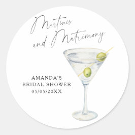 Martinis och bröllop Brudtärnafest  Runt Klistermärke