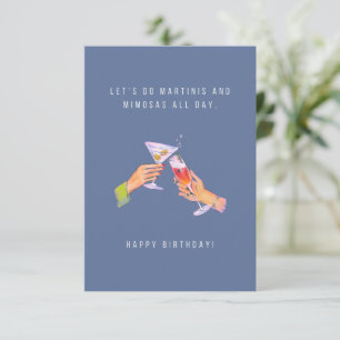 Martinis och Mimosas Birthday Card