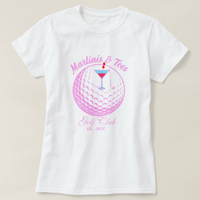 Martinis & Tees Golf Shirt - Dam Cute Top T (Design framsida)