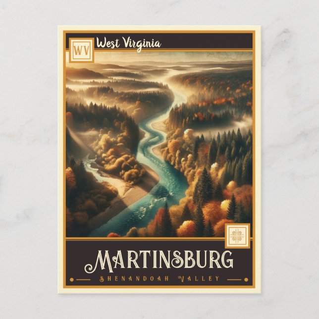 Martinsburg, West Virginia | Årgångs- Vykort (Framsida)
