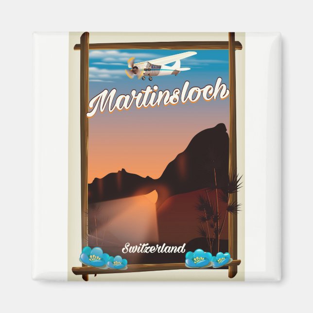 Martinsloch Schweiz reseaffisch Magnet (Framsidan)