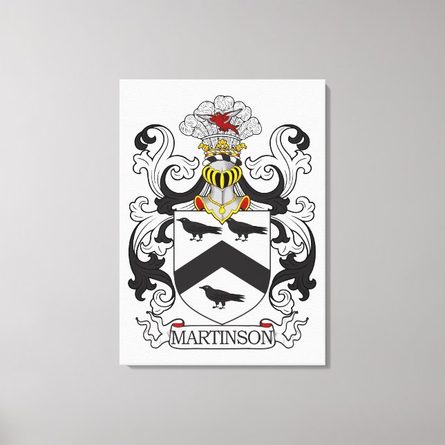 Martinson Family Crest Canvastryck (Framsida)