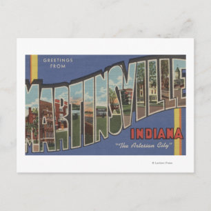 Martinsville, Indiana - Large Brev Scenes Vykort