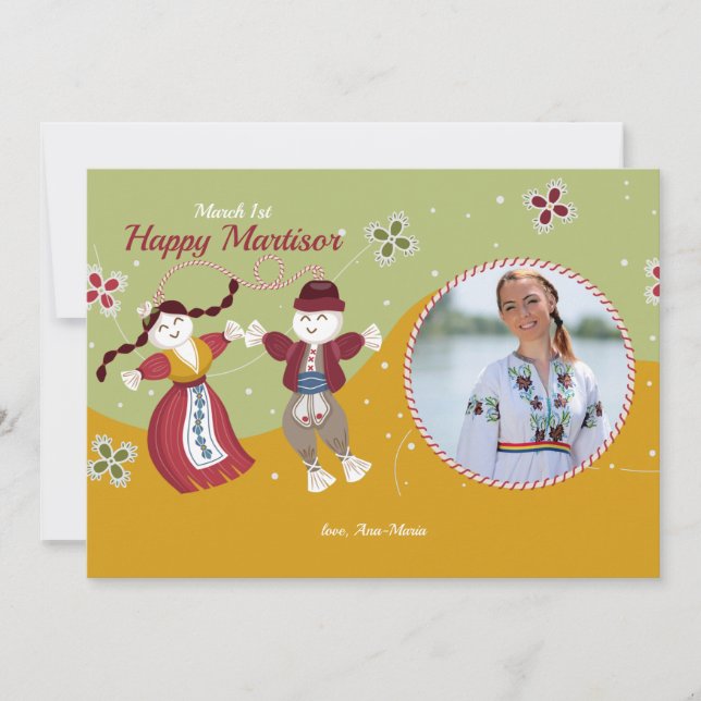 Martisor Dolls Photo Greeting Card (Framsida)