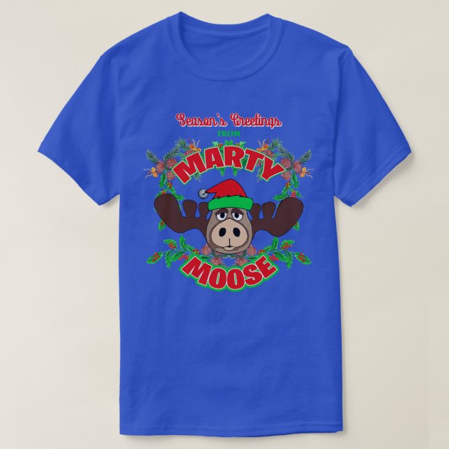 Marty Moose från julafton T Shirt (Design framsida)