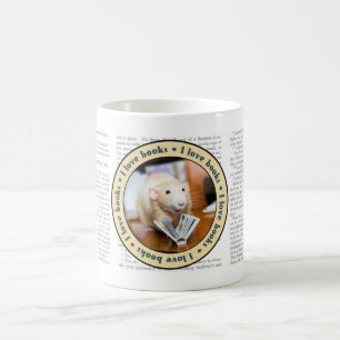 Marty Mouse "I Kärlek Bokar" Kaffe Mugg