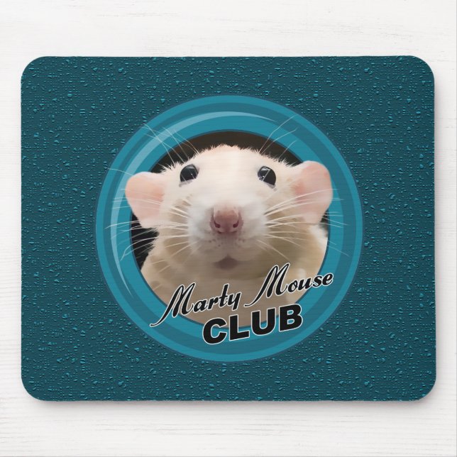 Marty Mouse Klubb Mousepad med bakgrund Musmatta (Framsidan)
