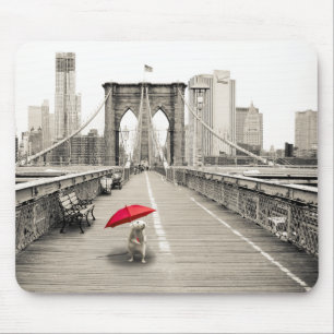 Marty Mouse på Brooklyn Bridge Mouse Pad Musmatta