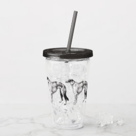 Martynow Borzoi Acrylic Tumbler Take Away Mugg