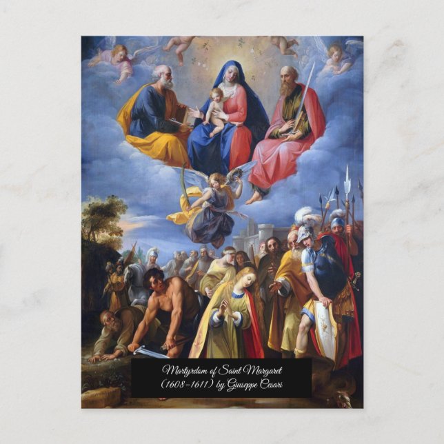 Martyrdom av Saint Margaret Vykort (Framsida)