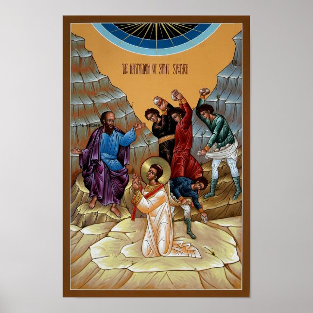 Martyrdom av Saint Stephen Poster (Framsidan)
