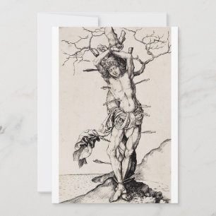 Martyrdom av Sankt Sebastian av Martin Schongauer Tack Kort