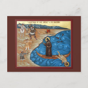 Martyrdom av St. Juvenaly Prayer Card Vykort