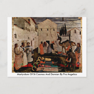 Martyrdom i Saint-Cosmas och Damian av Fra Angelic Vykort
