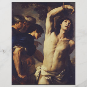 Martyrdom Saint Sebastian av Andrea Vaccaro Reklamblad