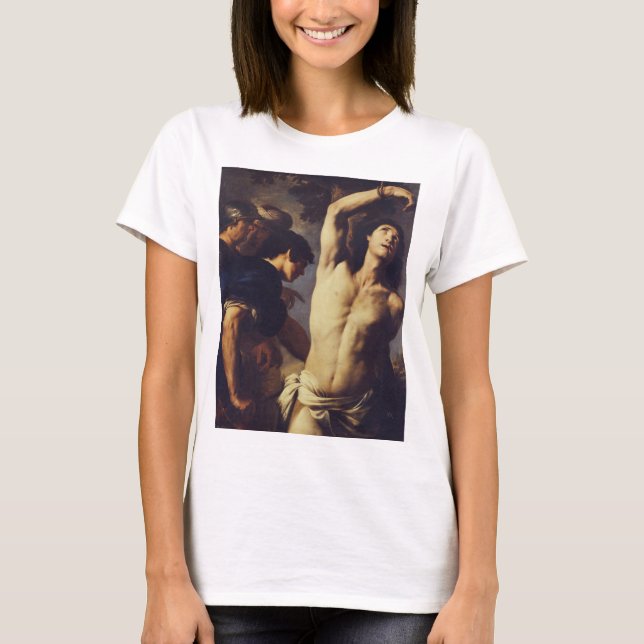 Martyrdom Saint Sebastian av Andrea Vaccaro T Shirt (Framsida)