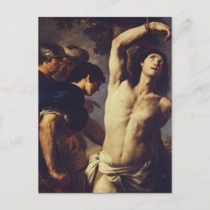Martyrdom Saint Sebastian av Andrea Vaccaro Vykort