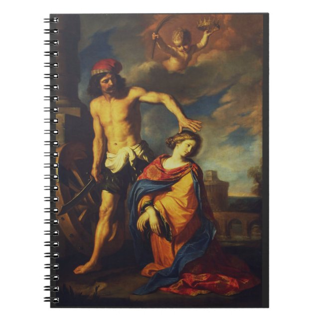 Martyrdomen av St. Catherine Sacred Fine Art Colle Anteckningsbok (Framsidan)