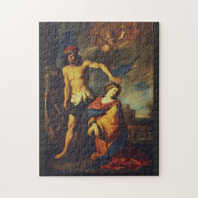 Martyrdomen av St. Catherine Sacred Fine Art Colle Pussel (Vertikal)