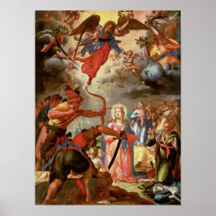 Martyrdomen i St. Ursula, tidigt 1700-talet Poster