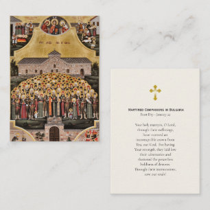 Martyred Suppleanters (Bulgarien) Prayer Card Placeringskort