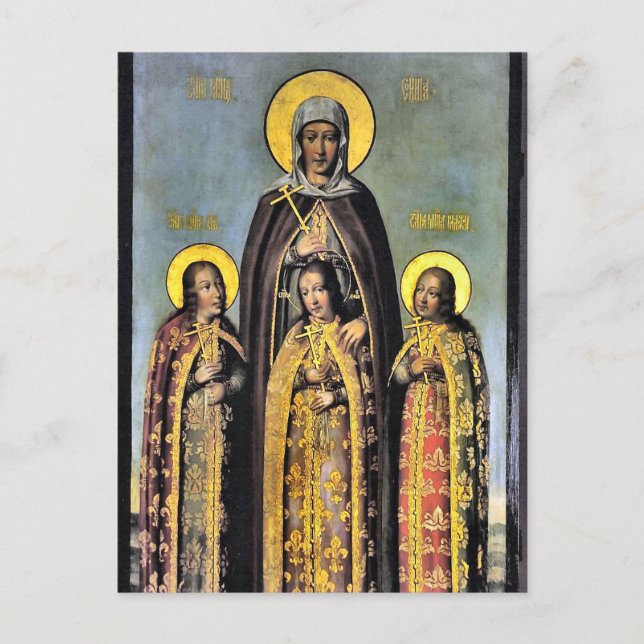 Martyrs Faith, Hope, Charity, deras mor, Sophia Vykort (Framsida)