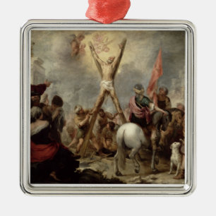 Martyrskapet av St Andrew, 1675-82 (olja på canva Julgransprydnad Metall