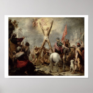 Martyrskapet av St Andrew, 1675-82 (olja på canva Poster