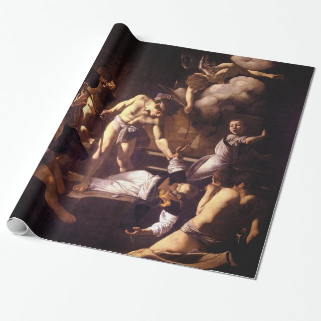 Martyrskapet av St Matthew vid Caravaggio 1600 Presentpapper (Utrullad)