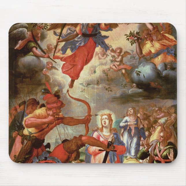 Martyrskapet av St Ursula, 17th århundrade för Musmatta (Framsidan)