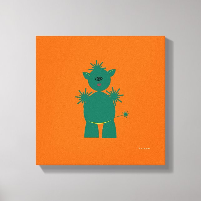 Martzkins in Rymden Martian Pet Canvas (Framsida)