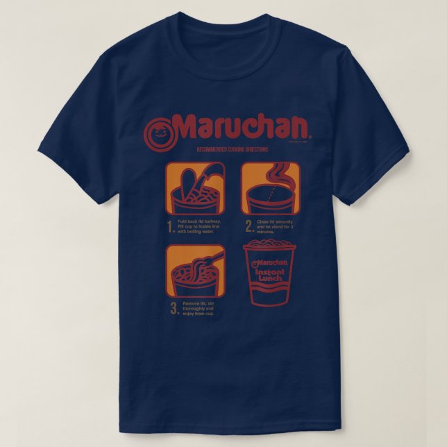 Maruchans rekommenderade kokriktningar Poster T Shirt (Design framsida)