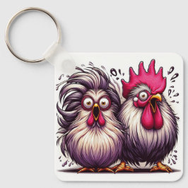 "Marv & Mary Silkie" Duo Aluminum Keychain Nyckelring