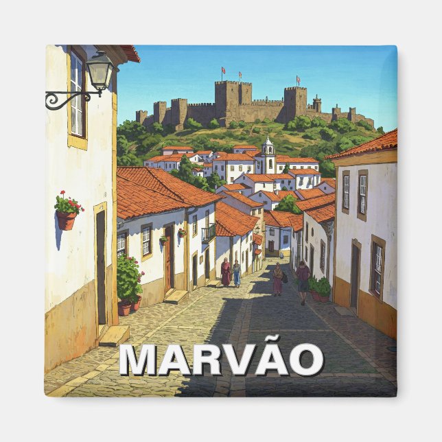 Marvao Portugal Travel Magnet (Framsidan)